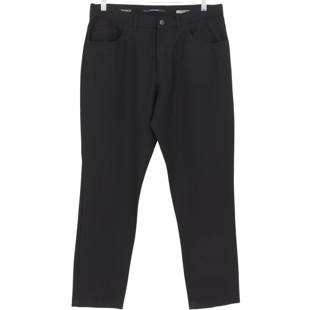 Alberto TOM Comfort Fit Ceramica Black Pants Mens Size 50 34x31 Business Casual